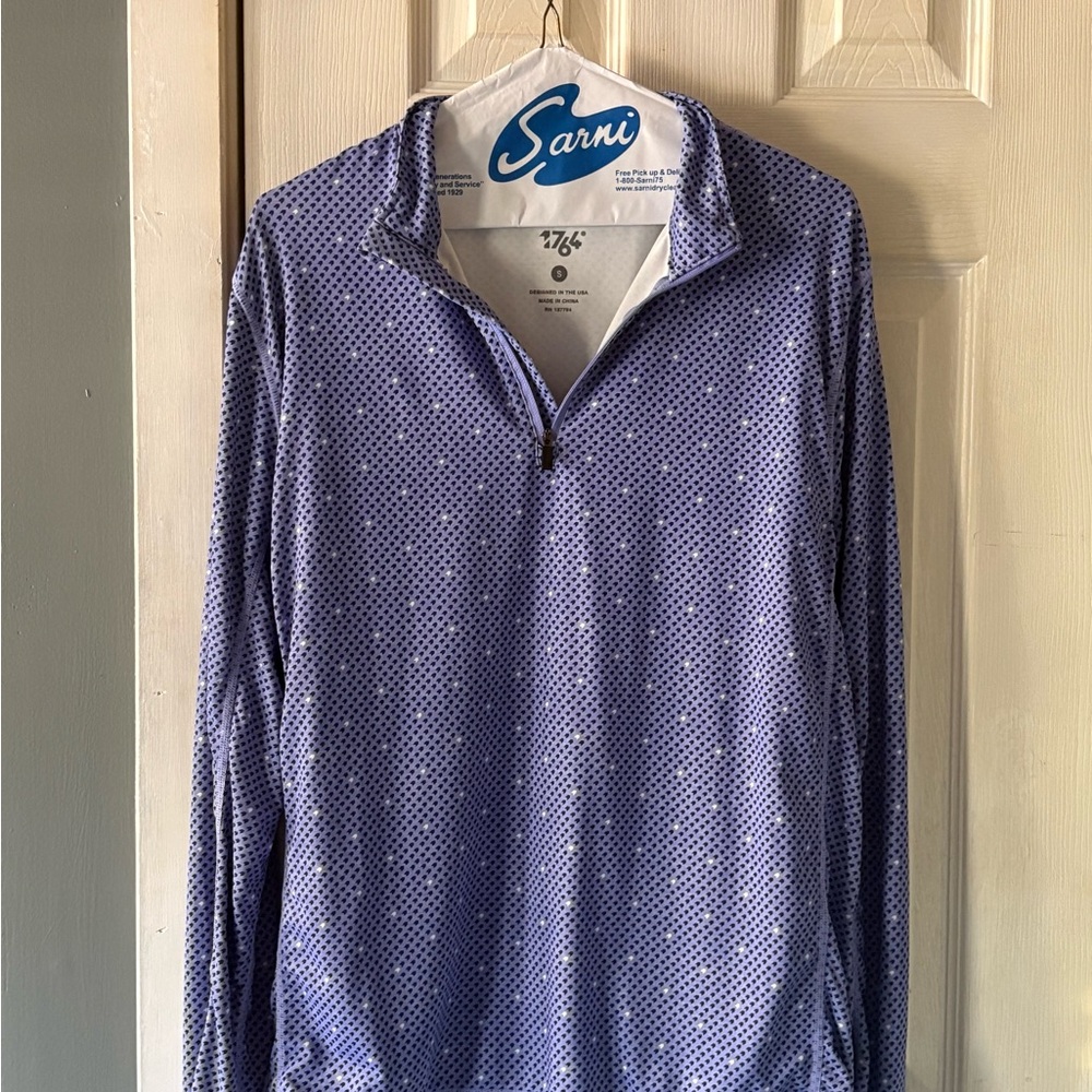 Sarni Men's Blue Patterned Polo Shirt